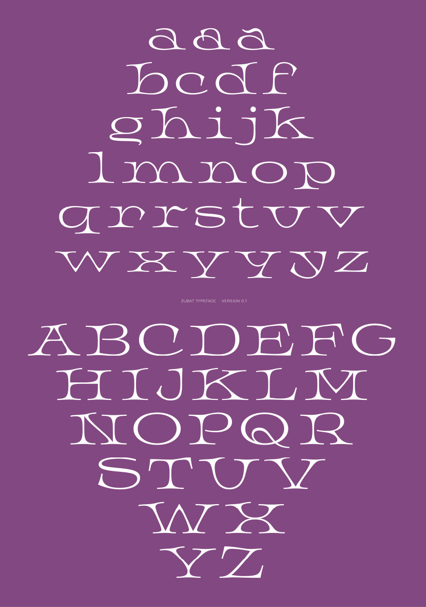 G3A01<br> Typografický plakát z vlastní abecedy <br> absolventská práce | 3. ročník, 2018