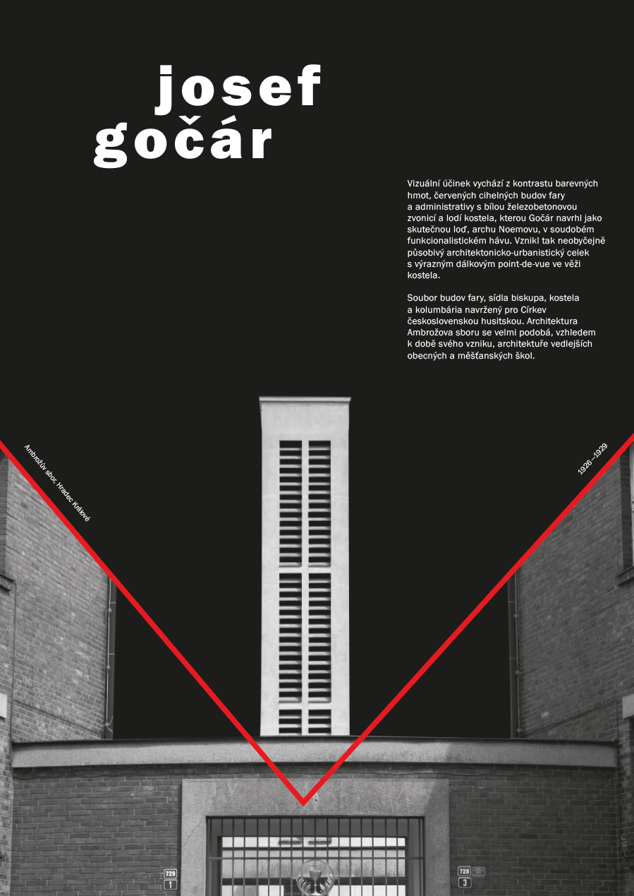 3. ročník 2020/2021<br> soubor plakátů Česká architektura<br> Klauzurní práce