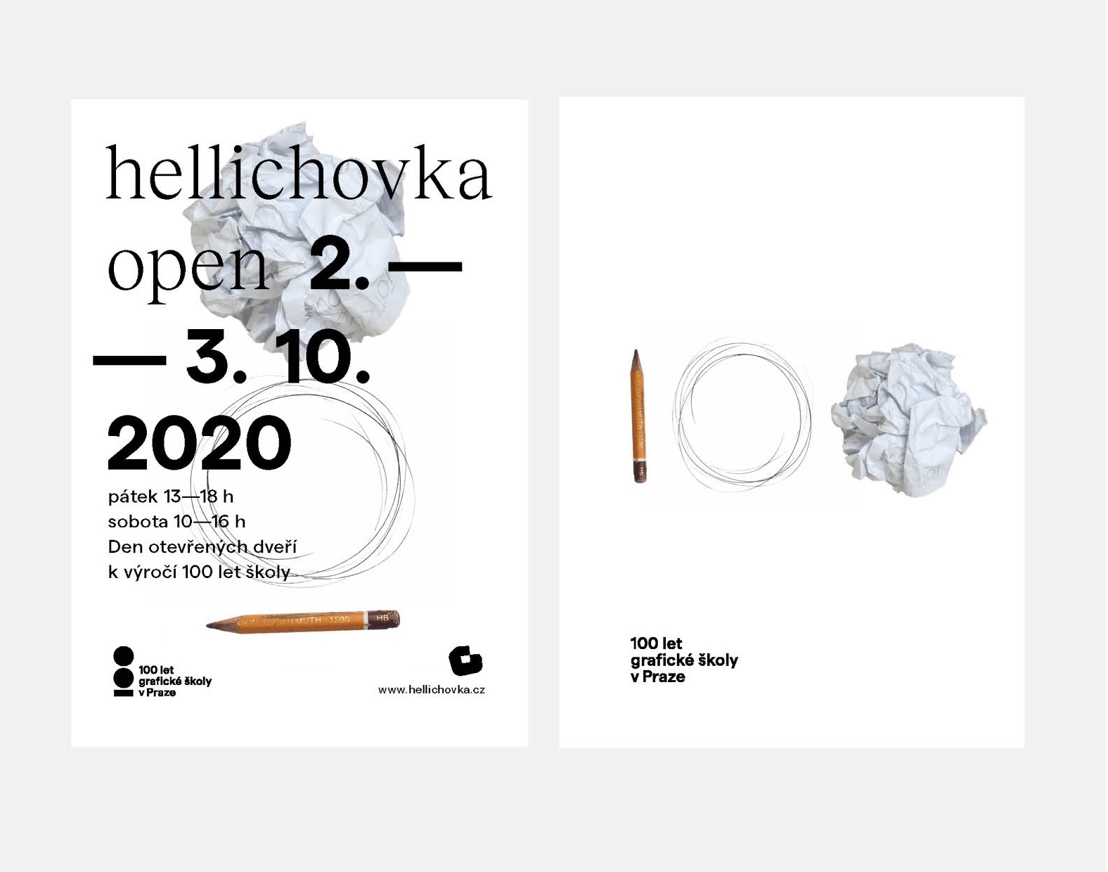 návrh plakátu Hellichovka Open<br> Den otevřených dveří<br> semestrální práce | 1. ročník<br> G1A 01 2020/2021