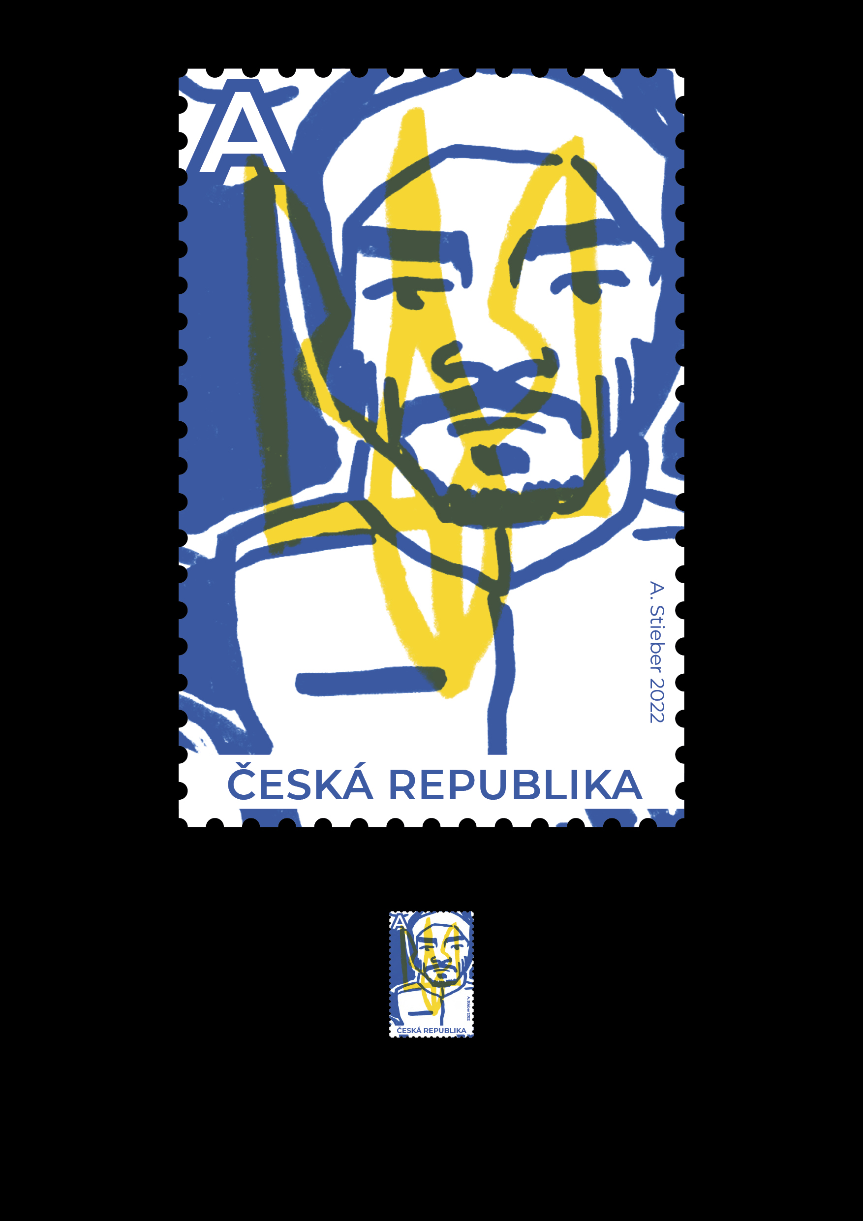 poštovní známka <br> na podporu Ukrajiny<br> 1. ročník 2021/2022<br> semestrální práce