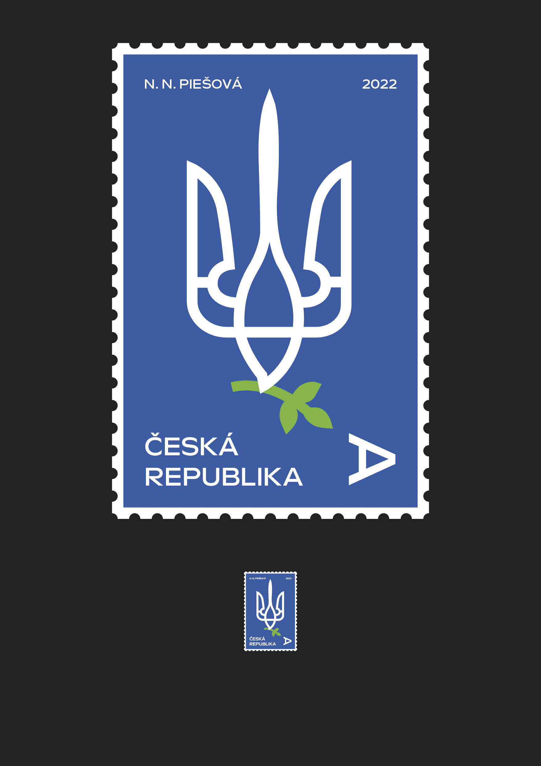 poštovní známka <br> na podporu Ukrajiny<br> 1. ročník 2021/2022<br> semestrální práce